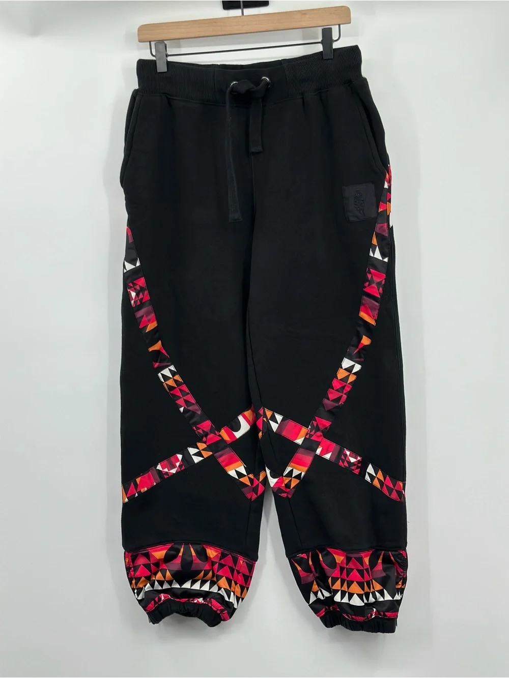 FP Movement Free People Snow Flow Joggers Black Geometric Print Sweatpants Small